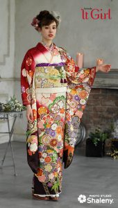 木下絵里香×振袖-白｜成人式の新作振袖ご紹介　IT-914