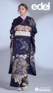 “Edel×古川優奈（ゆうちゃみ）”の振袖-黒｜成人記念の新作振袖ご紹介　E-618