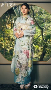 “出口夏希”ちゃんの振袖-水色｜成人記念の新作振袖ご紹介　DN-02