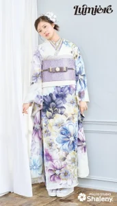“星乃夢奈×Lumiere”の振袖-白紫｜成人記念の新作振袖ご紹介　LF-09