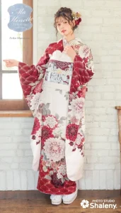 Ma Minette×村上愛花の振袖-白赤|ハタチ記念の新作振袖ご紹介　MAF-710