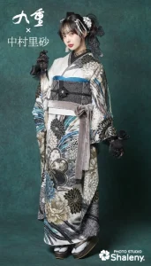 九重 × 中村里砂の振袖-白|成人記念の新作振袖ご紹介　RN-623