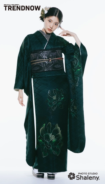 川床明日香 ×TRENDNOW（トレンドナウ）の振袖-緑|ハタチ記念の新作振袖ご紹介　TN-261