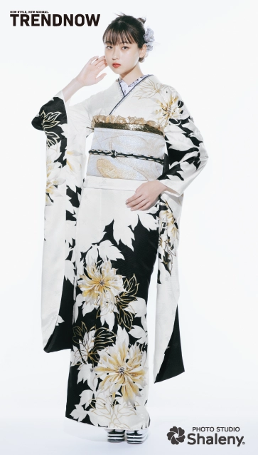 菊池日菜子 ×TRENDNOW（トレンドナウ）の振袖-白|ハタチ記念の新作振袖ご紹介　TN-264