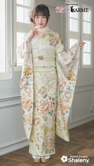 きゅるして×LARME（ラルム）の振袖-黄|ハタチ記念の新作振袖ご紹介　KYU-012