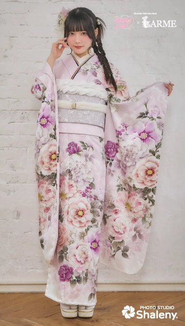 きゅるして×LARME（ラルム）の振袖-ピンク|ハタチ記念の新作振袖ご紹介　KYU-017