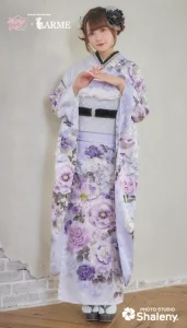 きゅるして×LARME（ラルム）の振袖-紫|ハタチ記念の新作振袖ご紹介　KYU-018