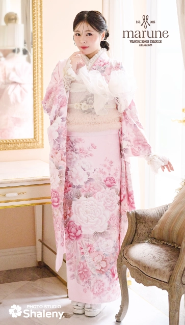 marune-ピンク|ハタチ記念の新作振袖ご紹介　M-608