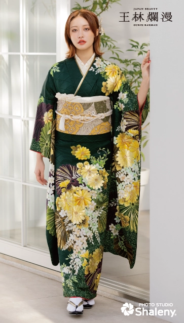 王林爛漫-緑|ハタチ記念の新作振袖ご紹介　OR-347