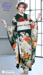 “Sakura(さくら)”ちゃんの振袖-緑|ハタチ記念の新作振袖ご紹介　SAF-22