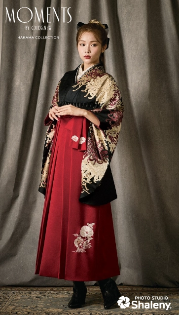 “moments”の卒業式袴レンタル｜卒業式の袴ご紹介　OMN-1