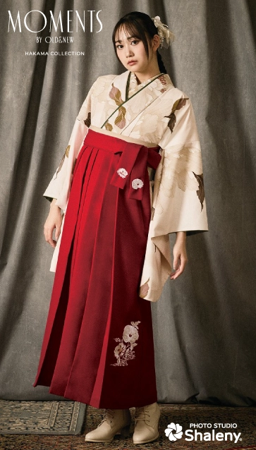 “moments”の卒業式袴レンタル｜卒業式の袴ご紹介　OMN-4