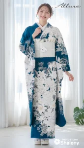 加藤 栞 ×Allure(アリュール)の振袖-青|成人記念の新作振袖ご紹介 AL-315