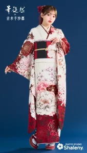 吉木千沙都×華徒然-白|ハタチ記念の新作振袖ご紹介 HT-272