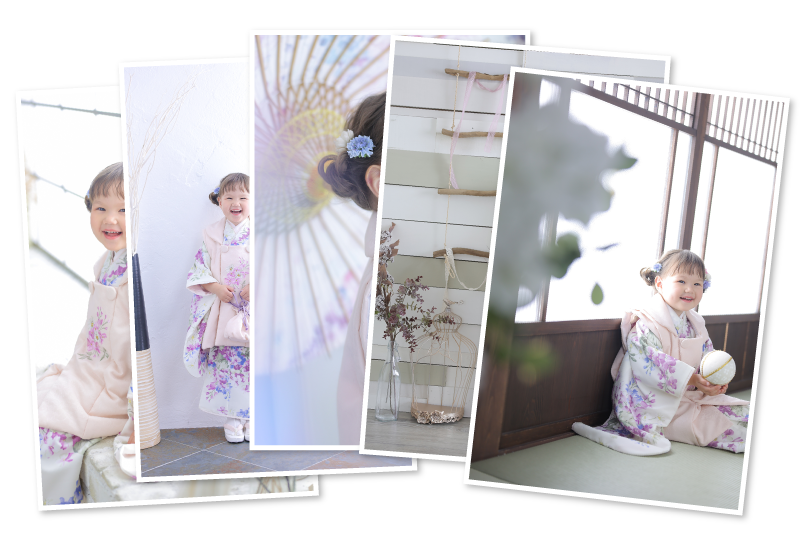 データのみで手軽に残せるコスパ抜群のデータ30カットプラン｜衣裳、撮影、着付、ヘアメイク、データ30カットが付いて33000円で七五三の記念が残せるプラン｜データ見本画像