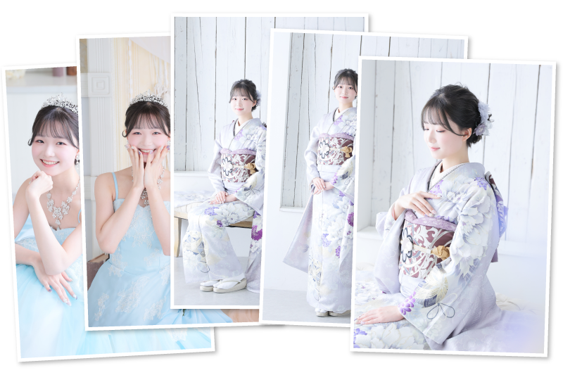 【振袖スタジオ撮影プラン】2026年・2027年 成人必見のシャレニー公式・成人式 写真撮影｜記念写真は素敵なアルバムで残したい方におすすめ！｜アルバム『クローバー』プラン｜